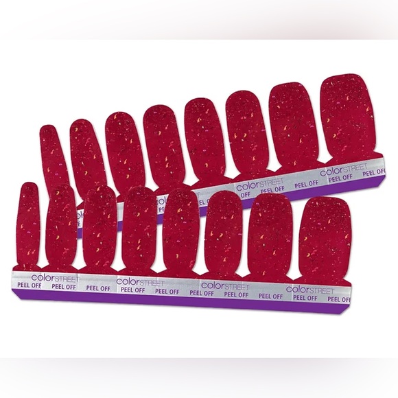 *Retired* Color Street: All Fired Up Red Orange Gold Glitter Fall Christmas - Picture 16 of 16